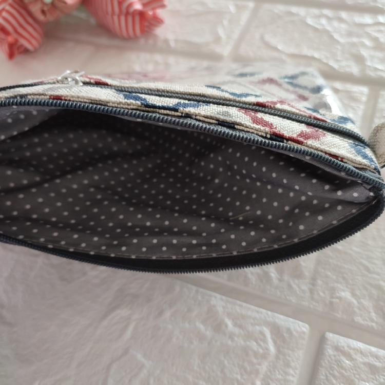 Bolsa plastificada padrão geométrico