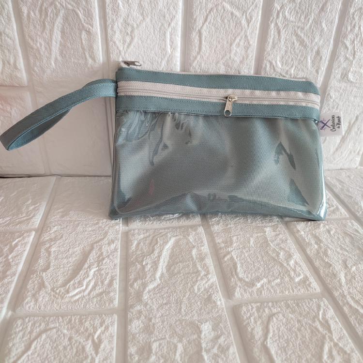 Bolsa plastificada cinza