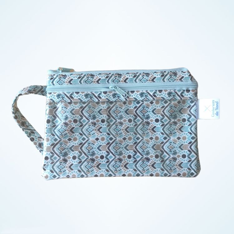 Bolsa plastificada estampado azul