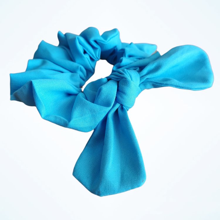Elástico Scrunchie com laço de pontas