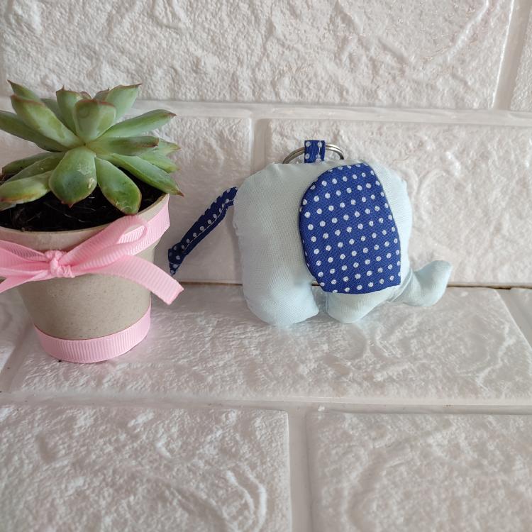 Porta-chaves elefante azul